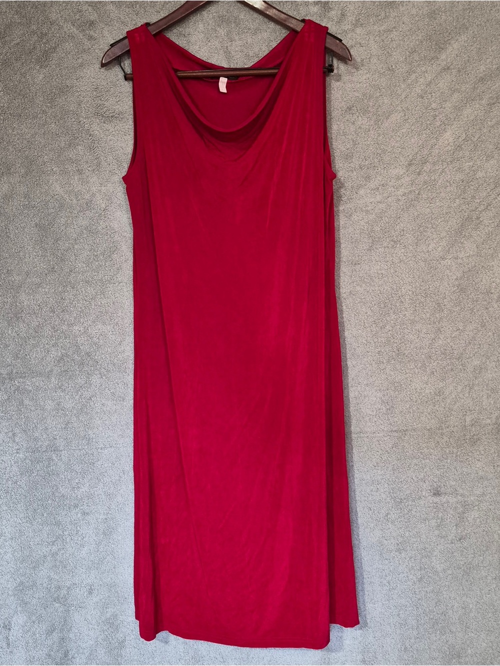 Y2K Vintage Red Midi Slip Dress Large